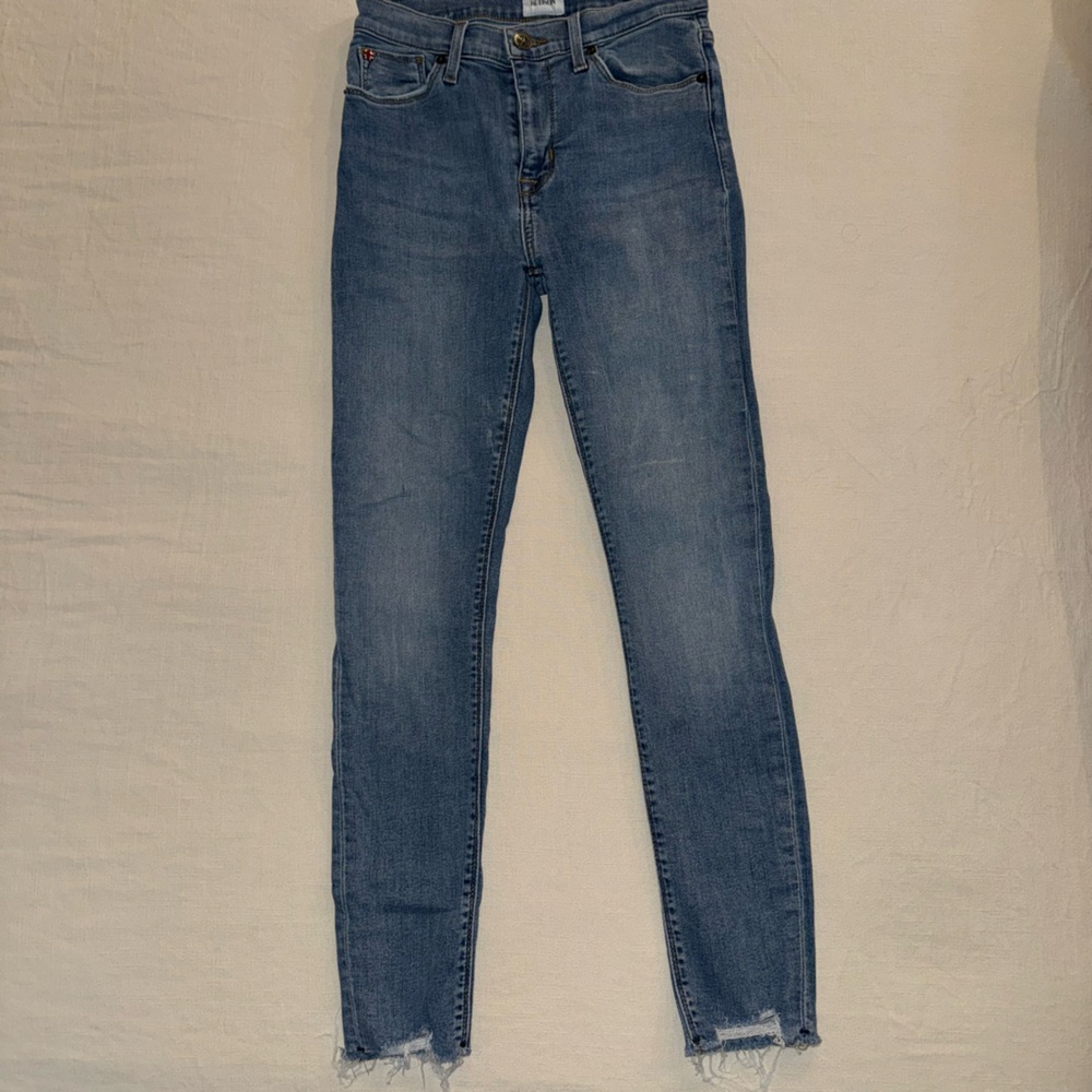 Hudson Raw Hem Blair Super Skinny Jeans
